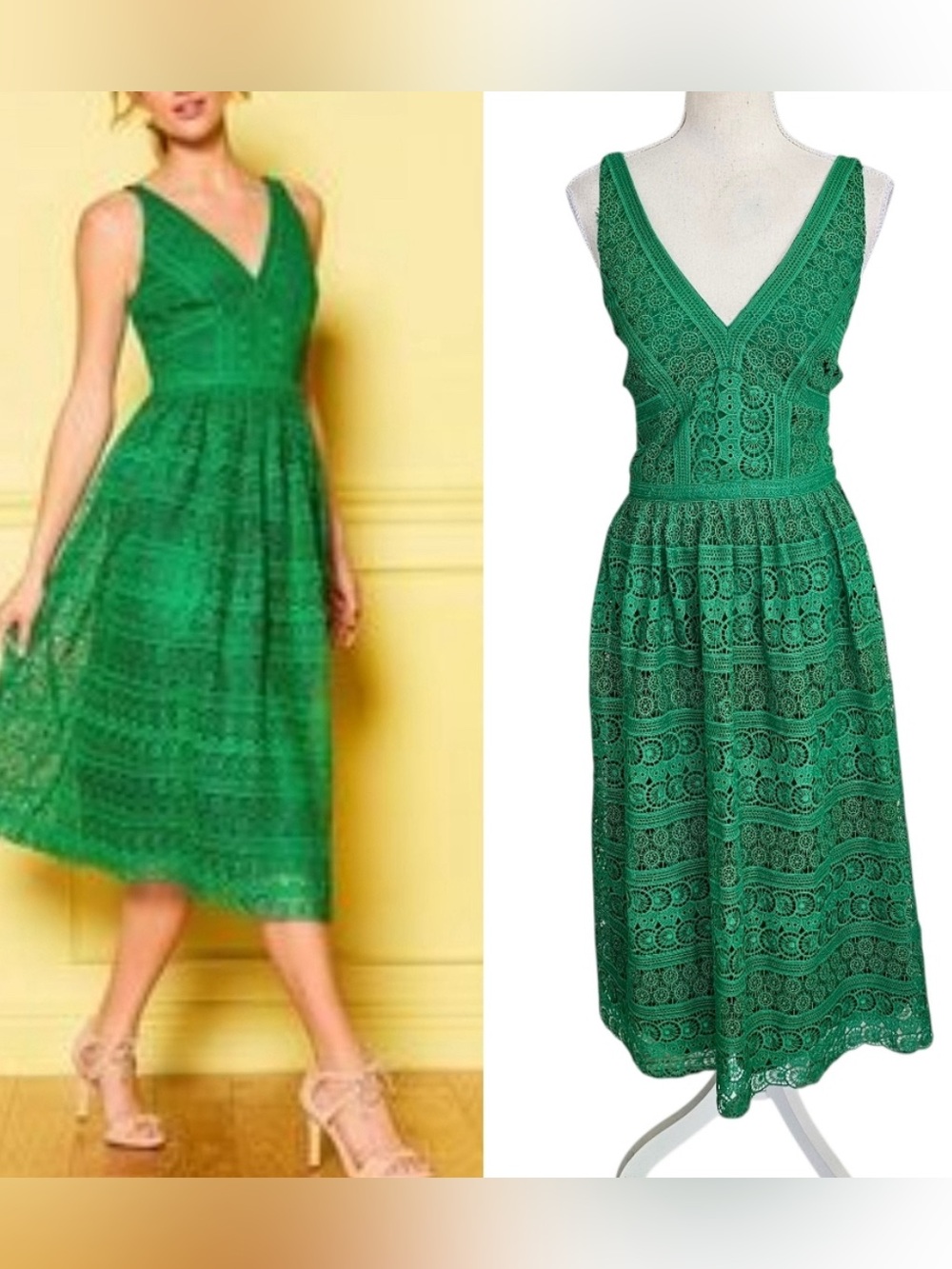 Antonio Melani Kelly Green Eyelet Ruth Lace Dress - Picture 2 of 10